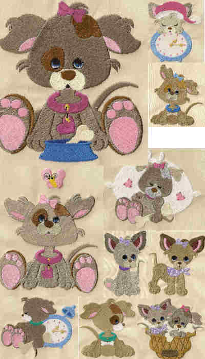 167 Puppy Set Embroidery Designs 167 Puppy Set Embroidery Designs