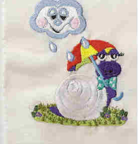 21 Jolly Snail Embroidery Design 21 Jolly Snail Embroidery Design