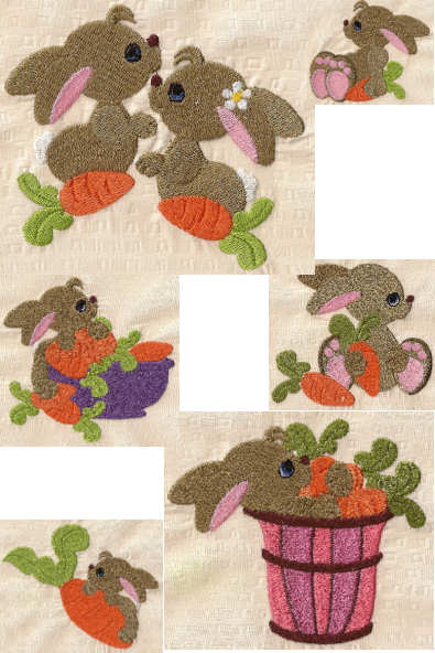 226 Playful Rabbit Embroidery Designs 226 Playful Rabbit Embroidery Designs