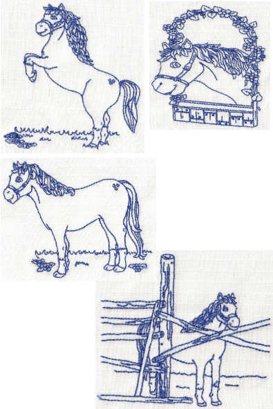 240 Little Pony Bluework 240 Little Pony Bluework