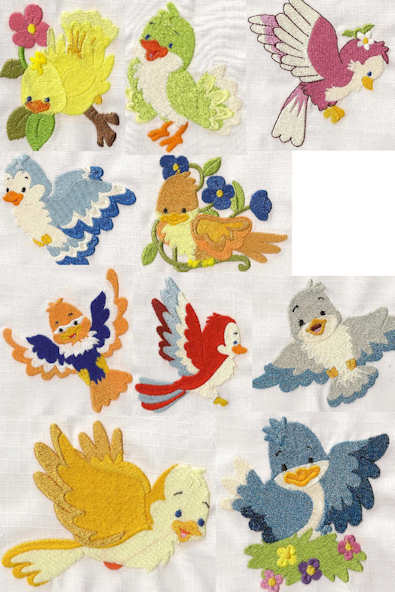 Baby Birds 275 Embroidery Designs Baby Birds 275 Embroidery Designs