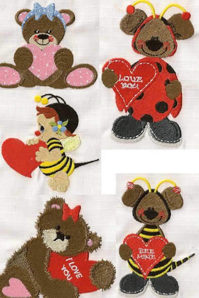 305 Valentine Cuties Bears Embroidery Designs 305 Valentine Cuties Bears Embroidery Designs