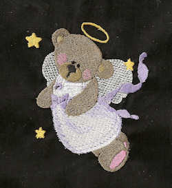 Bear Angel With Stars 4 Embroidery Design Bear Angel With Stars 4 Embroidery Design