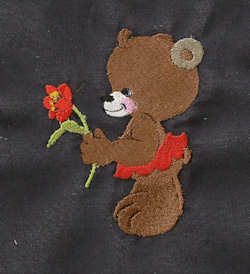 Bear With Rose 7 Embroidery Design Bear With Rose 7 Embroidery Design
