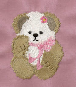 Bear With Pink Ribbon 8 Embroidery Design Bear With Pink Ribbon 8 Embroidery Design