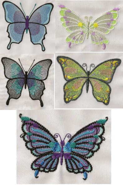 BUTT 2 Butterfly Fantasy Embroidery Designs BUTT 2 Butterfly Fantasy Embroidery Designs