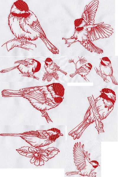 Chicadee Embroidery Designs Chicadee Embroidery Designs