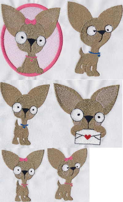 Chihuahua Embroidery Designs Chihuahua Embroidery Designs