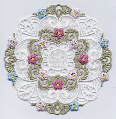 FSL Spring Doily Embroidery Design FSL Spring Doily Embroidery Design
