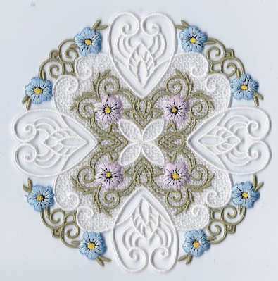 FSL Spring Doily Embroidery Design FSL Spring Doily Embroidery Design