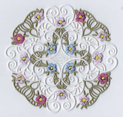 FSL Spring Doily Embroidery Design FSL Spring Doily Embroidery Design