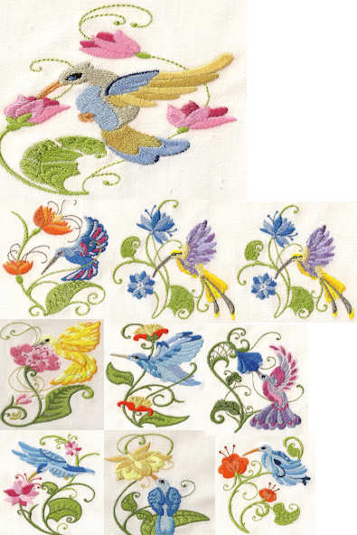 Hummng Birds And Flowers Embroidery Designs Hummng Birds And Flowers Embroidery Designs