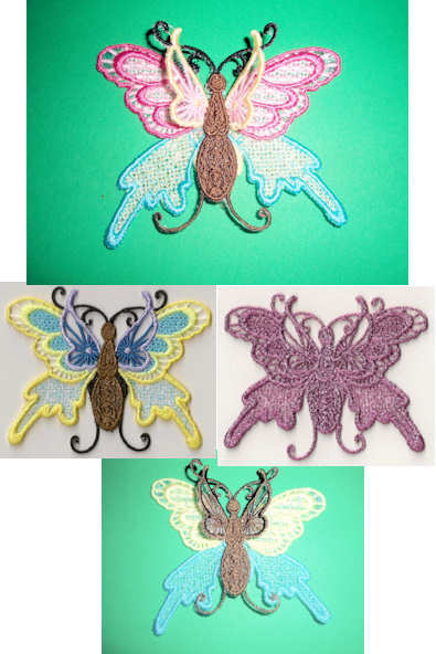 LB3D FSL Butterflies Embroidery Designs LB3D FSL Butterflies Embroidery Designs