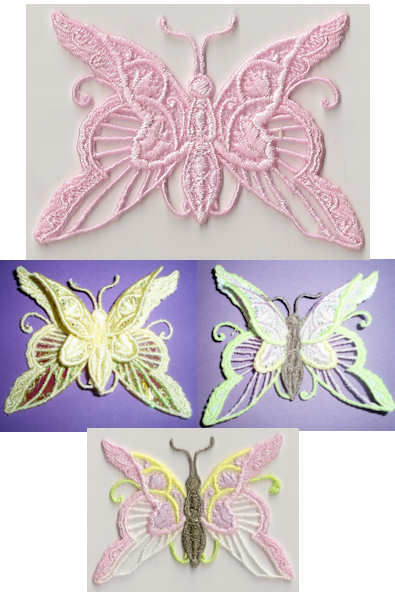 LB 4 FSL Butterflies Embroidery Designs