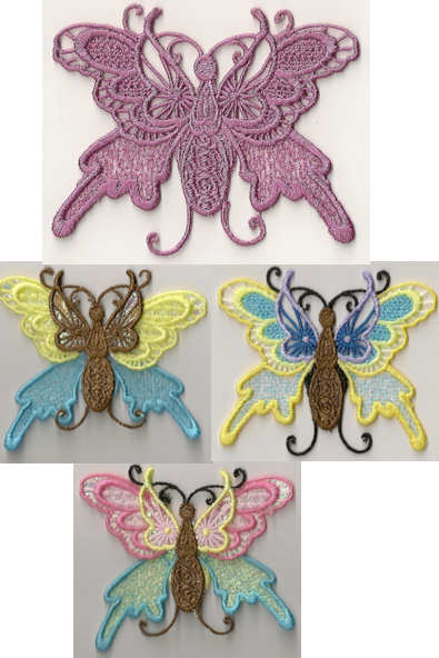 LB5 FSL Butterflies Embroidery Designs LB5 FSL Butterflies Embroidery Designs