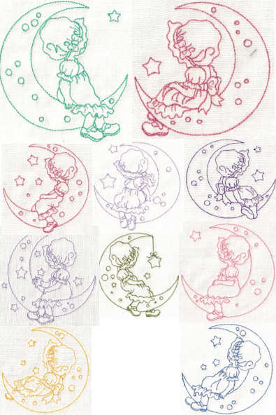 Moon Sunbonnet lineart linework Moon Sunbonnet lineart linework