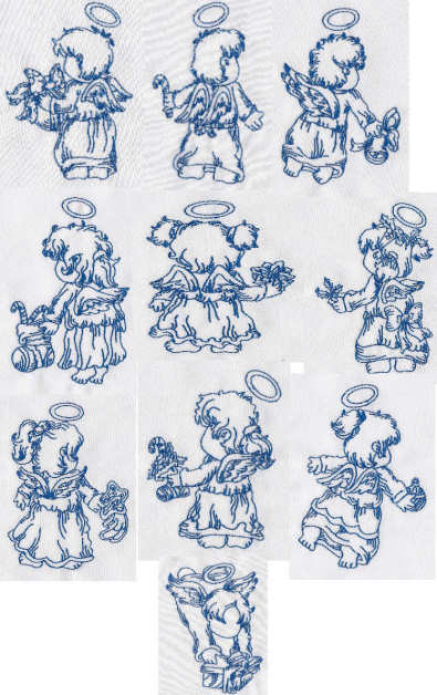 RW Ang Bluework Christmas Angels RW Ang Bluework Christmas Angels