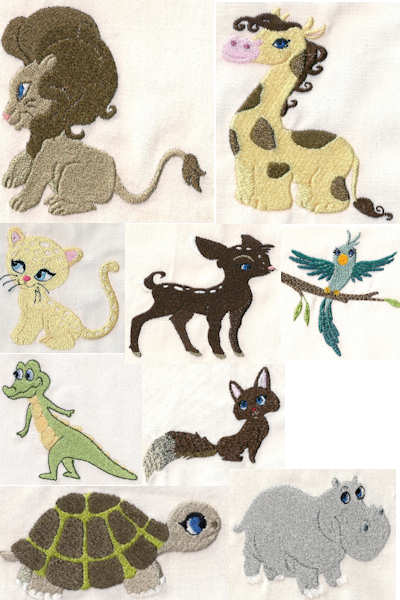 Zoo Animals Embroidery Zoo Animals Embroidery