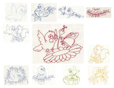 Little Birdie Outlines Embroidery Designs Little Birdie Outlines Embroidery Designs