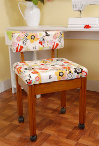 Arrow sewing chair, sewing furniture, sewing storage.