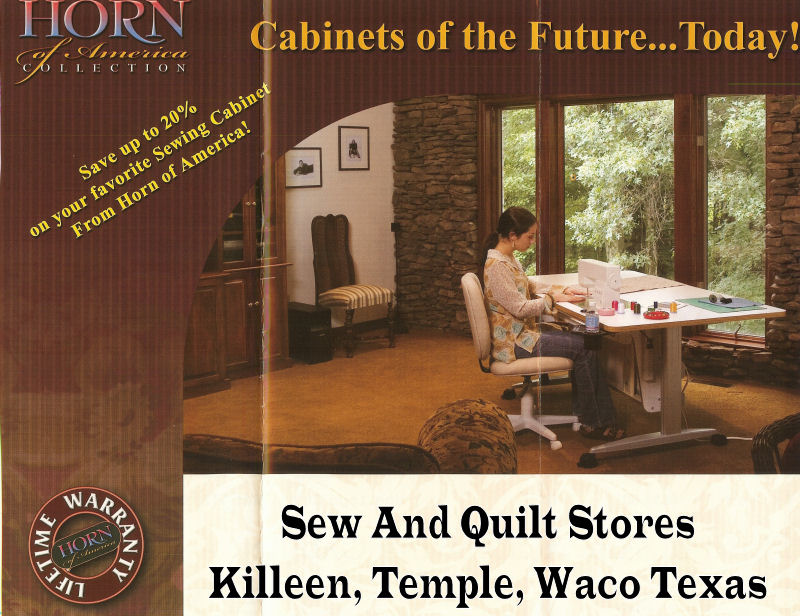 Sew and Quilt Store presents Horn sewing machine cabinets and sewing furniture.