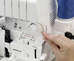 Baby Lock serger sewing machine push button threading.