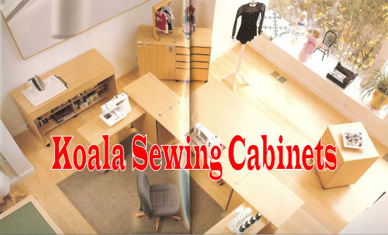 Koala sewing machine cabinets and sewing furniture.