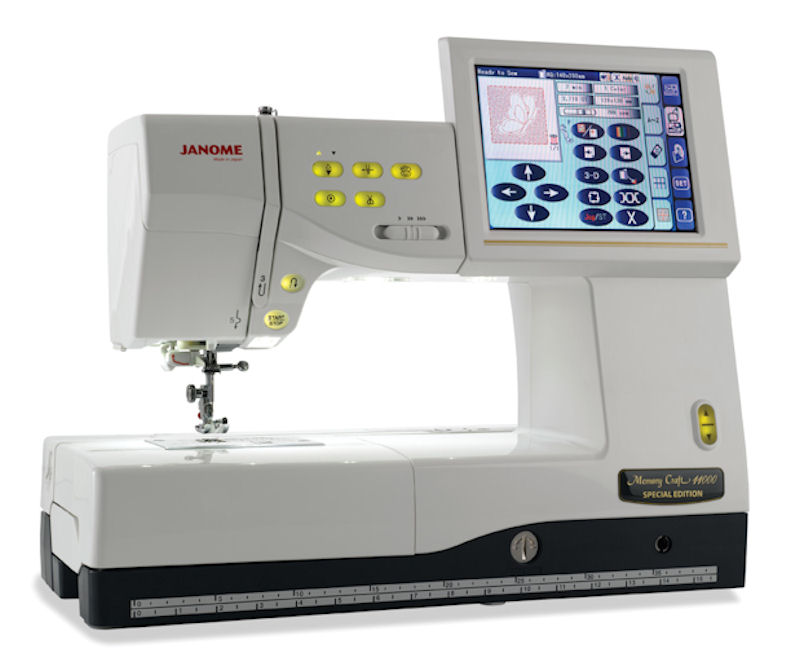 Janome MC1100SE sewing machine and embroidery machine.