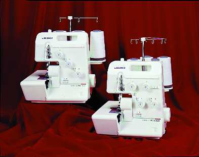 Juki serger sewing machines.