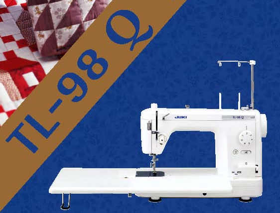 Juki TL98Q sewing machine and quilting machine.